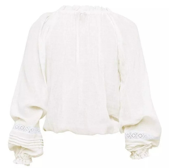 Boho Cotton Peasant Blouse - Picture 5 of 14